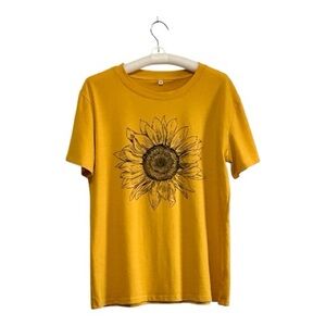 Sunflower Graphic Yellow T-Shirt Md Like New